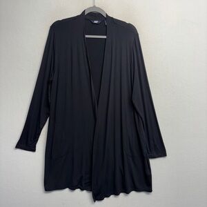 Land's End L Open Cardigan sweater Black